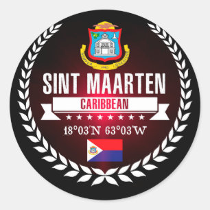 Sint Maarten Classic Round Sticker