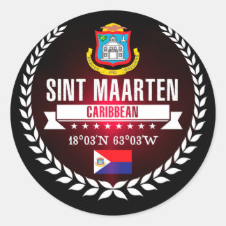Sint Maarten Classic Round Sticker