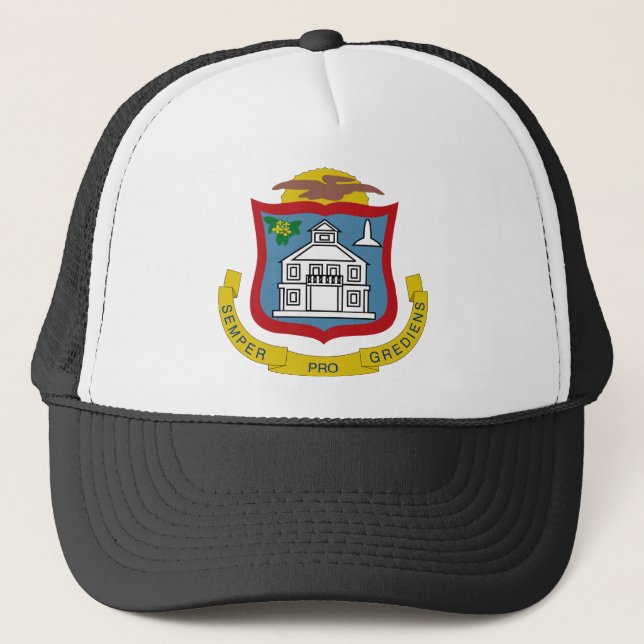 Sint Maarten Coat of Arms Trucker Hat (Front)