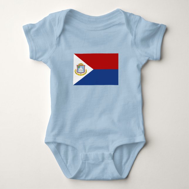 Sint Maarten Flag Baby Bodysuit (Front)