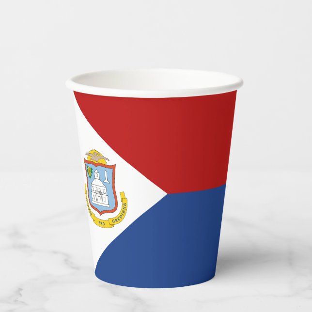 Sint Maarten Flag Paper Cups (Front)