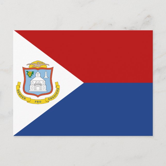 Sint Maarten Flag Postcard (Front)