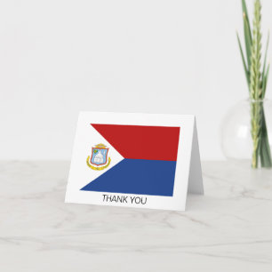 Sint Maarten Flag Thank You Card