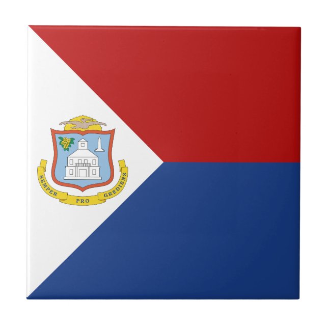 Sint Maarten Flag Tile (Front)