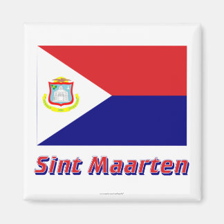 Sint Maarten Flag with Name Magnet