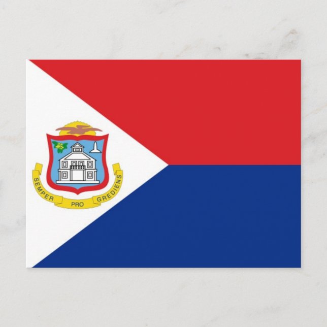 Sint Maarten National World Flag Postcard (Front)