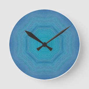 Sint Maarten Ocean Swirls  Round Clock