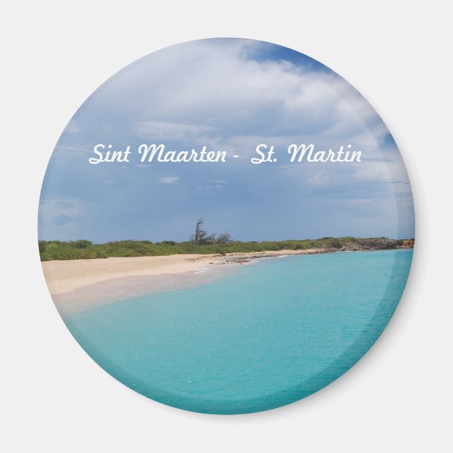Sint Maarten - St. Martin Beach Scene Magnet (Front)