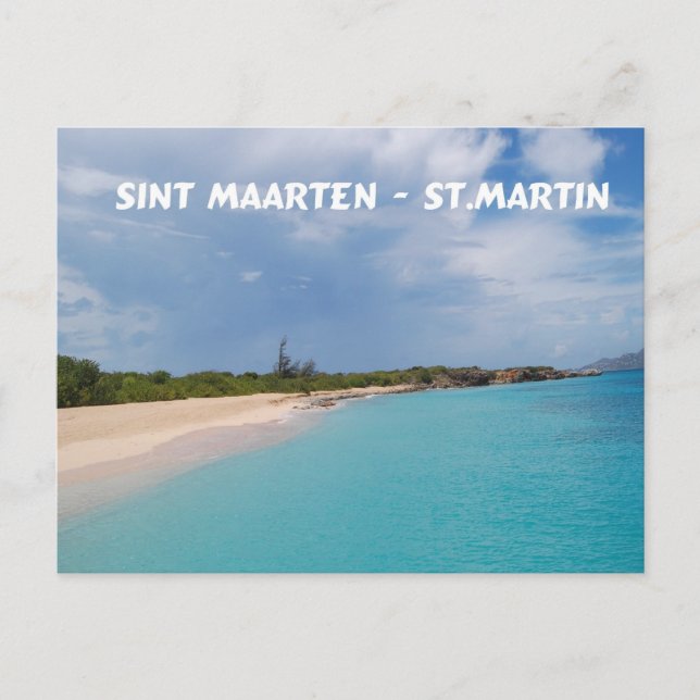 Sint Maarten - St. Martin Beach Scene Postcard (Front)