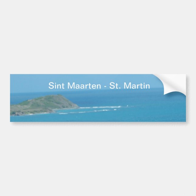 Sint Maarten - St. Martin Ocean Blue Seascape Bumper Sticker (Front)