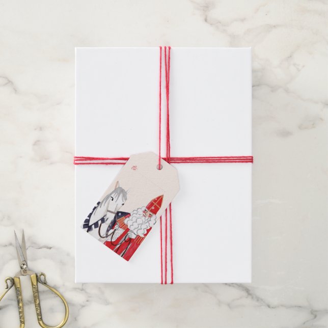 Sinterklaas & Amerigo Gift Tags (With Twine)