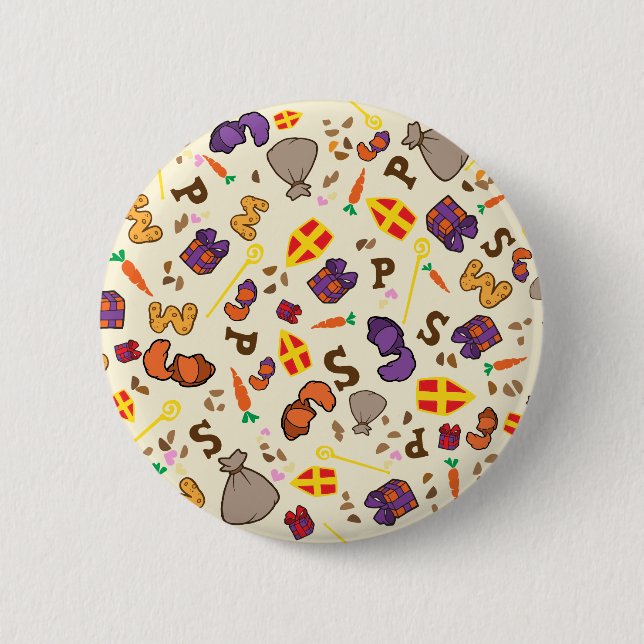 Sinterklaas Feest 6 Cm Round Badge (Front)