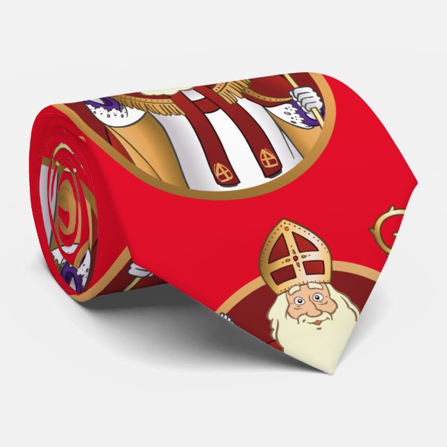 Sinterklaas holiday necktie - Christmas 2022 tie (Rolled)