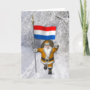 Sinterklaas With Dutch Flag Card