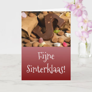 Sinterklaaswenskaart met Snoepafbeelding Card