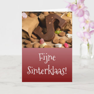Sinterklaaswenskaart met Snoepafbeelding Card