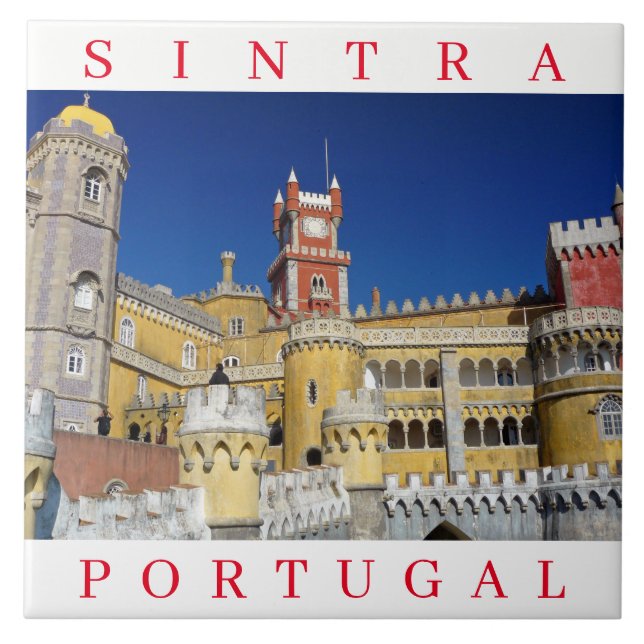 Sintra Pena Palace view ceramic tile (Front)