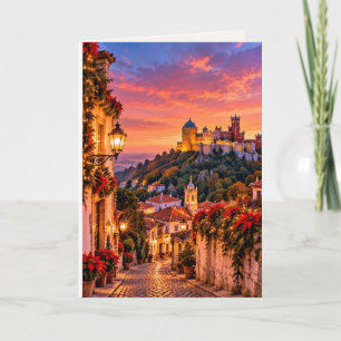 Sintra Portugal Blank Christmas Holiday Card
