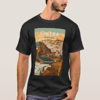 Sintra Portugal Illustration Travel Art Vintage