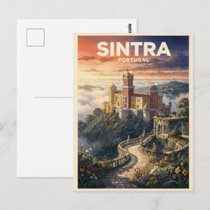 Sintra Portugal Vintage Travel Postcard
