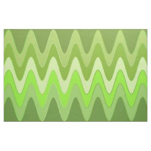 Sinus Waves green + your ideas Fabric