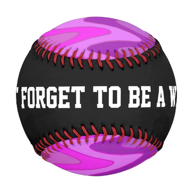 Sinus Waves pattern - pink violet + your ideas Baseball (Back)