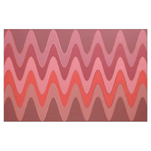 Sinus Waves red + your ideas Fabric