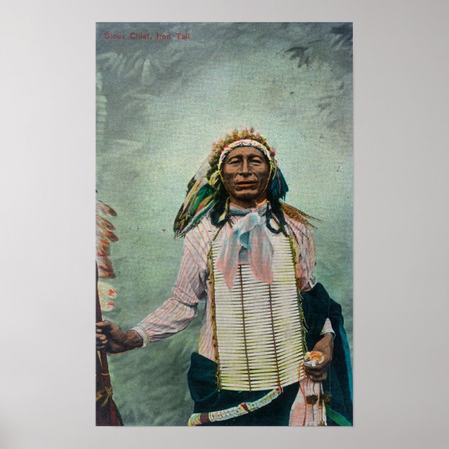 Sioux Chief Iron Tail Portrait Poster (Front)