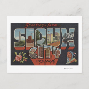 Sioux City, Iowa - Large Letter Scenes Postcard