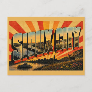 Sioux City Iowa Missouri River Loess Hills Art Postcard