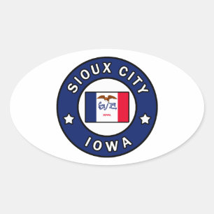 Sioux City Iowa Oval Sticker