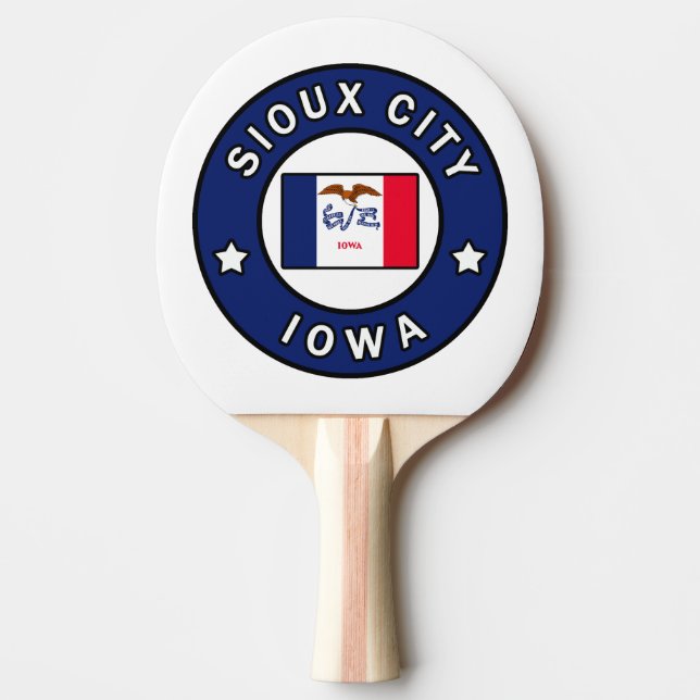 Sioux City Iowa Ping Pong Paddle (Front)