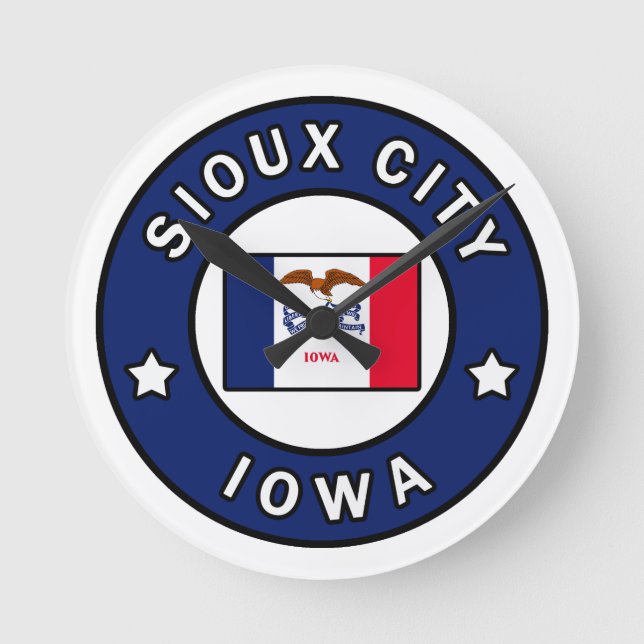 Sioux City Iowa Round Clock (Front)