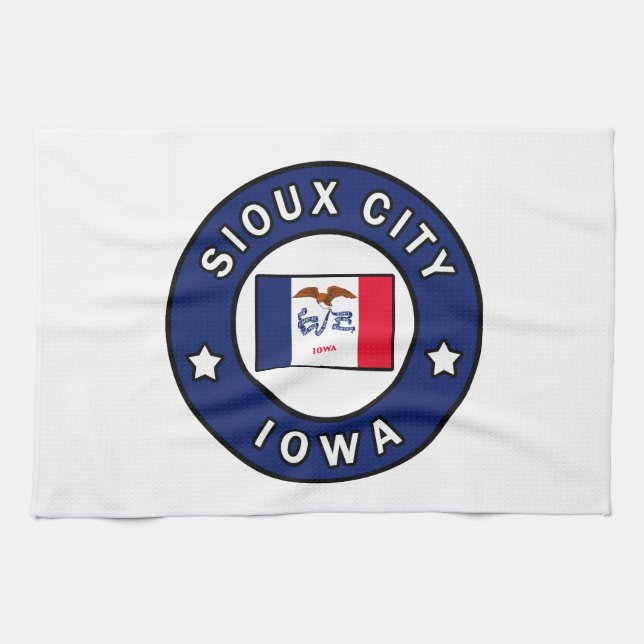 Sioux City Iowa Tea Towel (Horizontal)