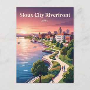 Sioux City Riverfront USA Postcard