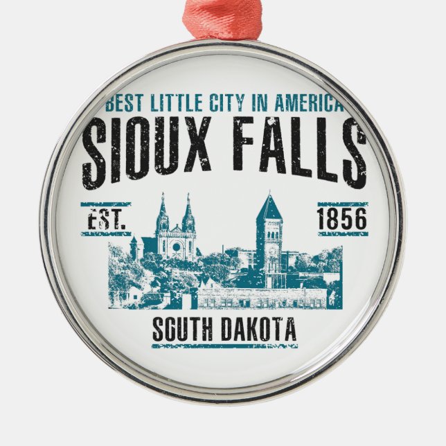 Sioux Falls Metal Tree Decoration (Front)