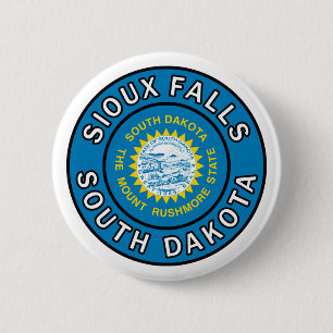 Sioux Falls South Dakota 6 Cm Round Badge