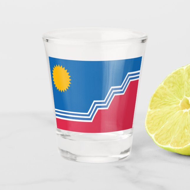 Sioux Falls (South Dakota) city flag Shot Glass (Front)