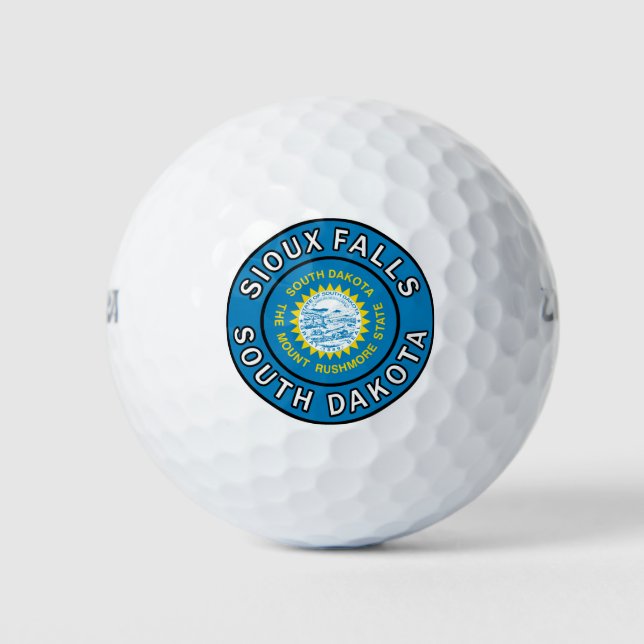 Sioux Falls South Dakota Golf Balls (Front)