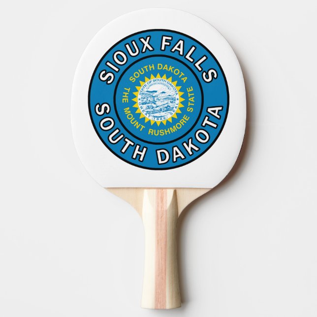 Sioux Falls South Dakota Ping Pong Paddle (Front)