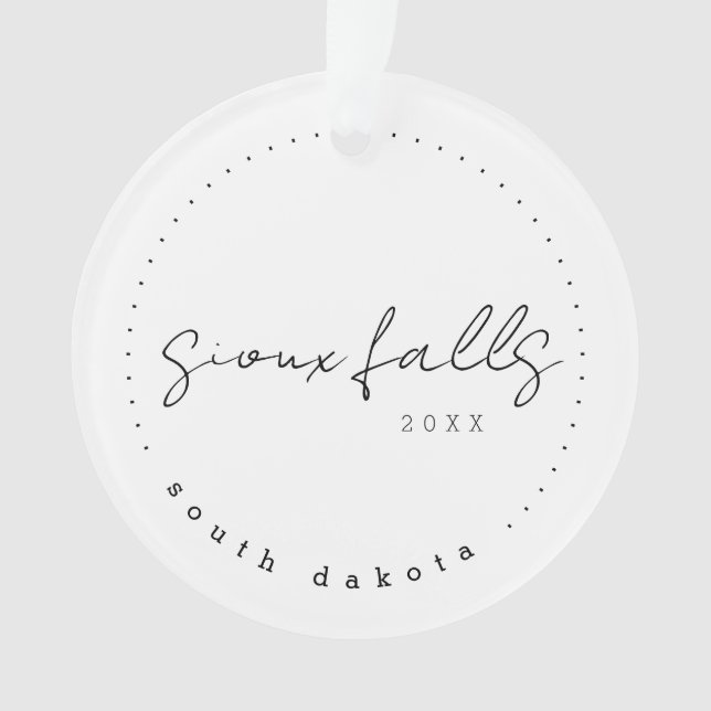 Sioux Falls, South Dakota SD Travel United States Ornament (Front)