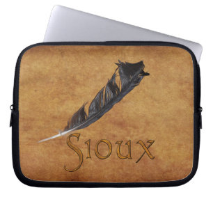 SIOUX Native American Feather Laptop Sleeve