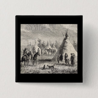 Sioux Village, circa 1876 15 Cm Square Badge
