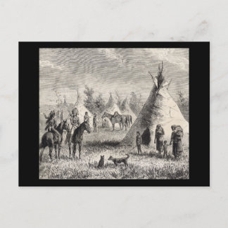 Sioux Village, circa 1876 Postcard