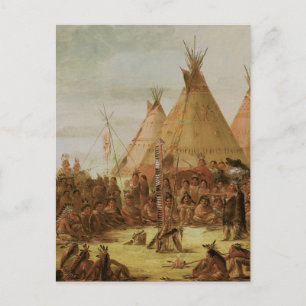 Sioux War Council Postcard