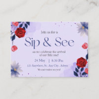 Sip and See Baby Invitation, Baby Introduction 