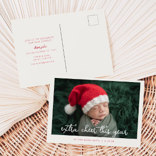 Sip and See Holiday Christmas Invitation Postcard