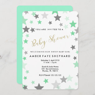 Sip and See invite, new baby, welcome party Invitation