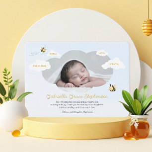 Sip and See Our Babee Birth Announcement Card