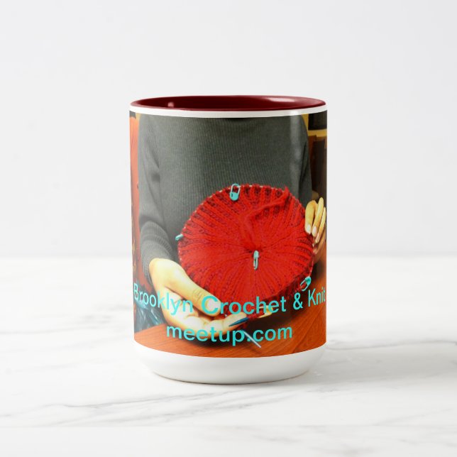 Sip, Crochet & Knit Two-Tone Coffee Mug (Center)